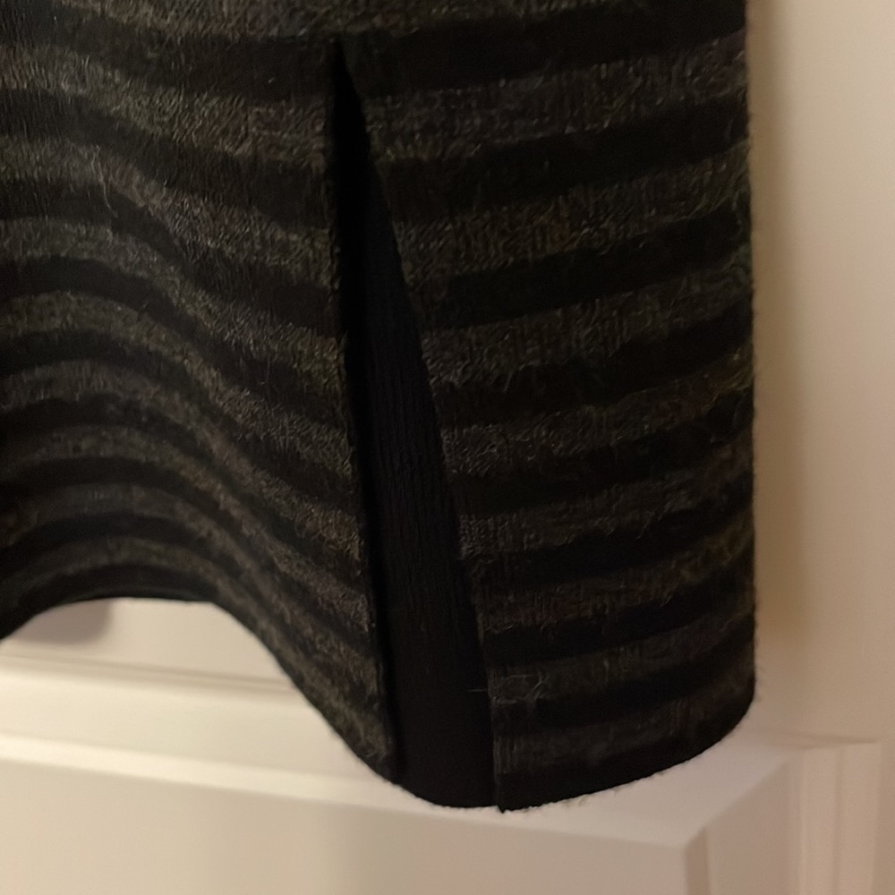 Eileen fisher black and grey striped knit skirt - Picture 2 of 6
